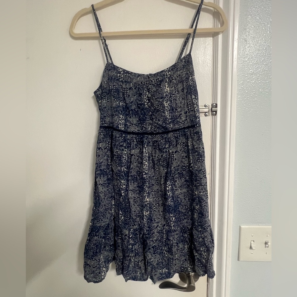 Blue Rain Patterned Kids Dress